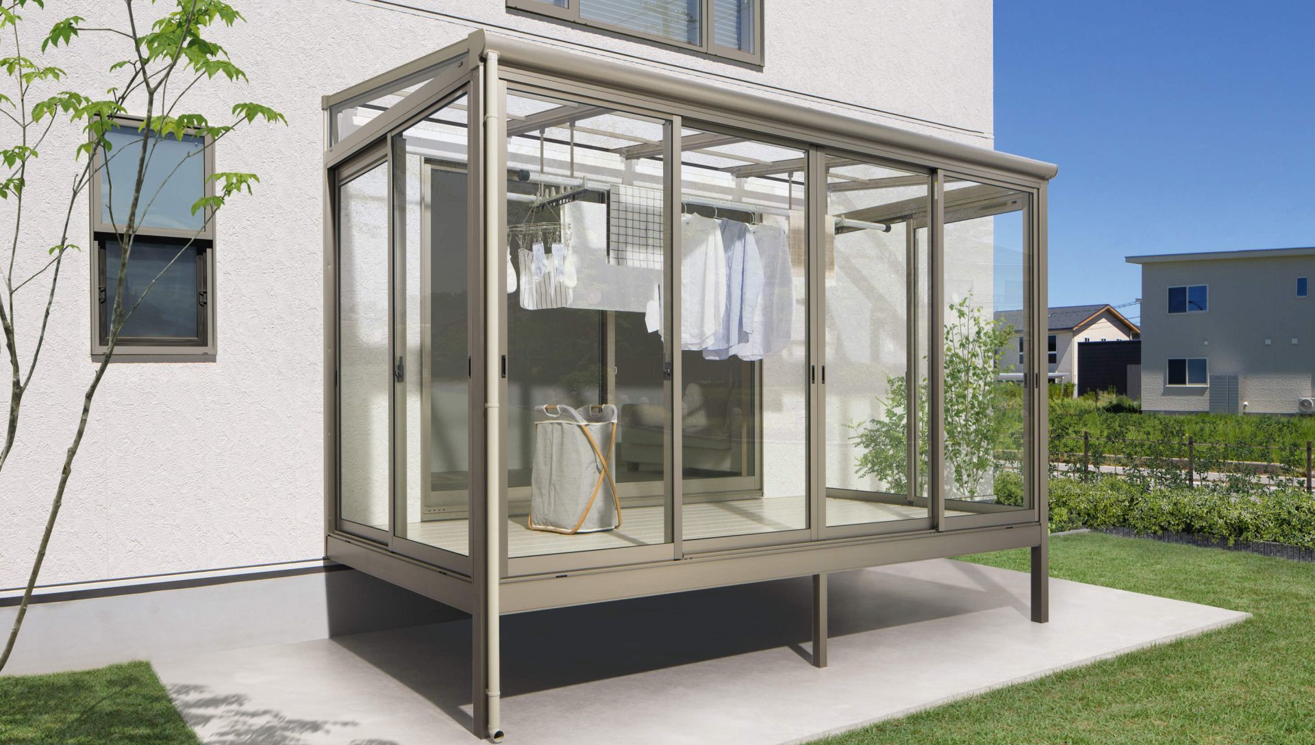 テラス（囲い）　晴れもようwith