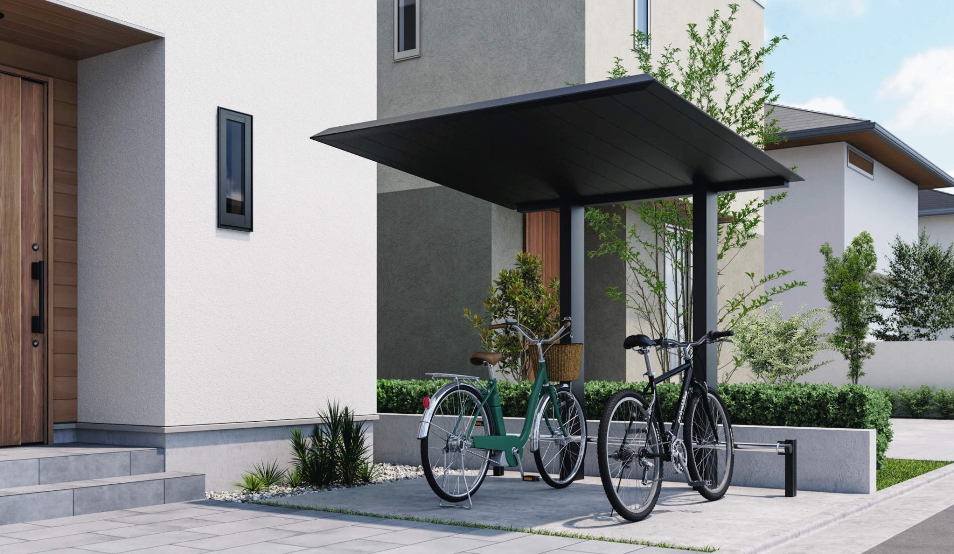 サイクルポート　FⅡ-RS（片側支持タイプ）